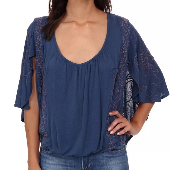 Free People Tops - 🆕 Free People Sevilla Embroidered Knit Blouse